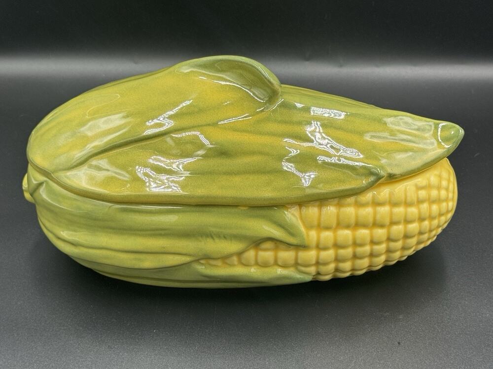 Vintage Shawnee Pottery Corn King Covered Casserole Dish #74 USA 1.5 Qt Ceramic